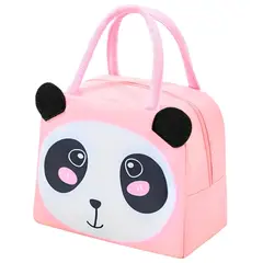 MINARI - Lonchera Térmica Infantil Rosado Diseño Panda 52L