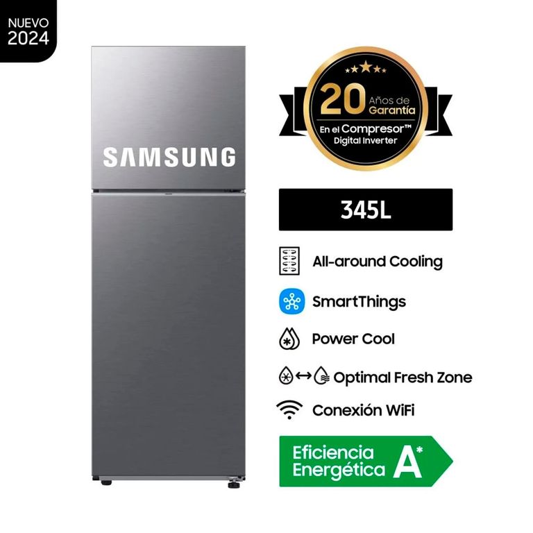 Refrigeradora Top Mount Freezer 345L RT35DG5620S9PE- Silver