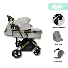 GENERICO - Coche Moises de bebe con pañalera modelo Bravo Silver