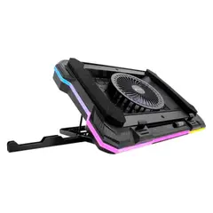 TEROS - Cooler Laptop Ventilador Aire RGB de 7 Niveles 7133 Tactil USB
