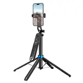 GENERICO - Palo Selfie Control Remoto Bluetooth Trípode Negro