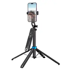 GENERICO - Palo Selfie Control Remoto Bluetooth Trípode Negro