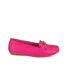 VIALE - Zapato Mocasín Casual CORE-2504 Fucsia Cuero