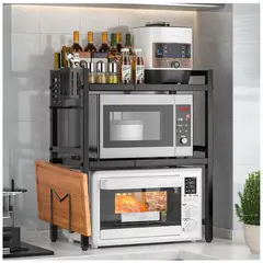 MINARI - Soporte Organizador de Microondas Expandible Negro AC3