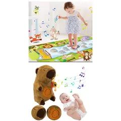 GENERICO - Combo Alfombra musical + Capibara Musical que calma la ansiedad - juguete