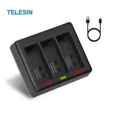 TELESIN - Cargador Triple para Baterias de gopro hero 13