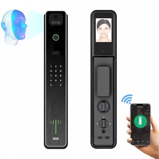 GENERICO - Cerradura Inteligente Smart Reconocimiento Facial 3d Negro
