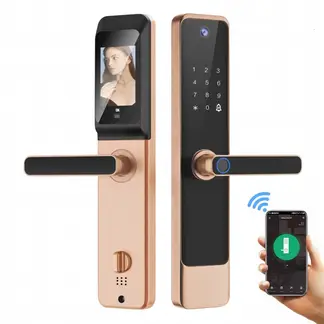 OEM - Cerradura Inteligente Smart Chapa Biométrica Wifi M3 Pro Dorado