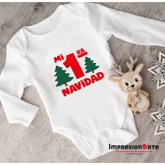 IMPRESIONARTE - Body Bebe Manga Larga MI PRIMERA NAVIDAD