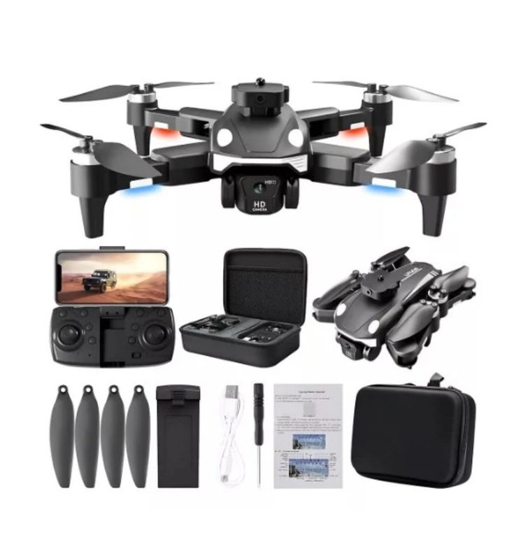 DRONE F200 Plegable con 2 Cámaras HD Control Remoto y Manual