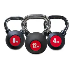 GENERICO - PESAS RUSAS PROFESIONALES CROMADAS 4KG KETTLEBELL
