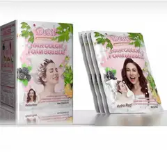 DEXE - 5 CAJAS DE SHAMPOO TINTE DE CABELLO RETRO RED