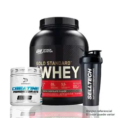 OPTIMUN NUTRITION - Gold Standard Whey 5lb Chocolate+Creatina DragonPharma 300g