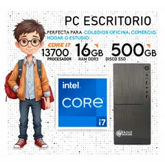 INTEL - Computadora PC Core i7 13700 RAM 16GB SSD 500GB