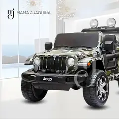 JEEP - Carro a Batería «JEEP RUBICON» Licenciado Verde Táctico