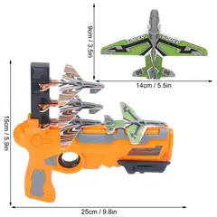 KAST PE - FlyGo™ Pistola Naranja de juguete Lanza Aviones - 3 aviones