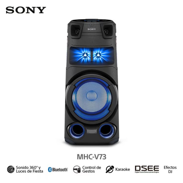 Equipo de Sonido MHC-V73D Bluetooth HDMI DVD y Karaoke