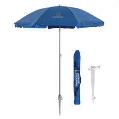 NATIONAL GEOGRAPHIC - Sombrilla de Playa Protección UV quitasol NatGeo Azul
