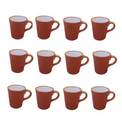 ACHALLAY ARTESANIA DE BARRO - Set de Tacitas Expreso 100 ml Cerámica 12 Piezas