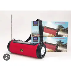 GENERICO - ALTAVOZ INALAMBRICO RECARGABLE USB Y SOLAR ROJO