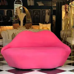 DMUEBLES - DM SOFA KISS LIPS 2 ASIENTOS TELA - ROSADO