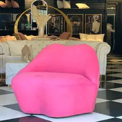 DMUEBLES - DM SOFA KISS LIPS 1 ASIENTO TELA - ROSADO