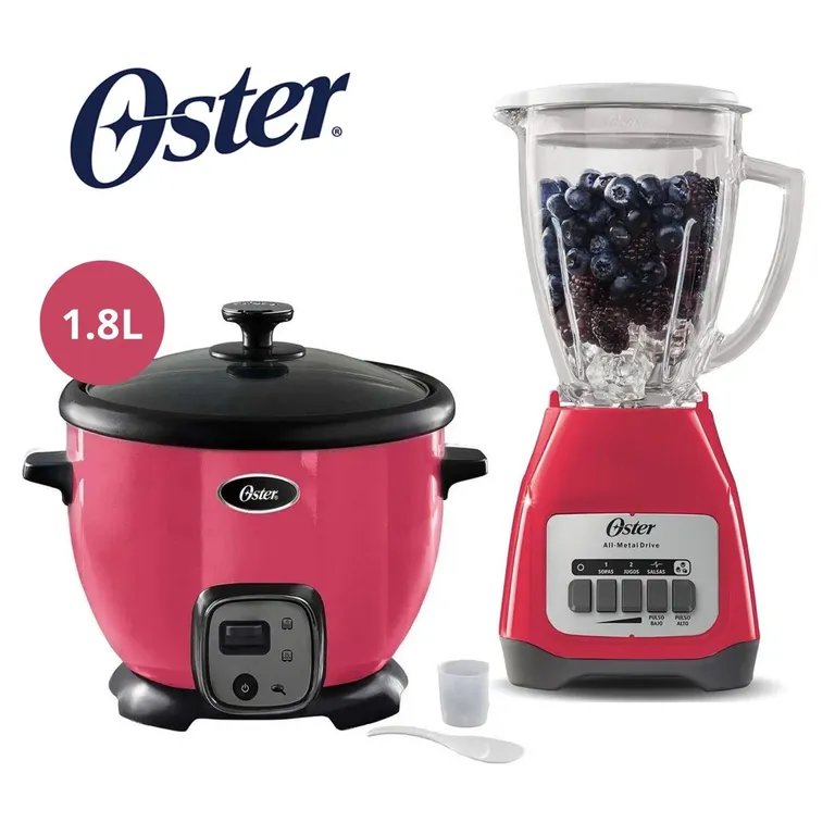 Combo Licuadora de 550W Hielera + Olla Arrocera de 1.8 Litros
