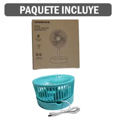 GENERICO - Ventilador Celeste portátil de escritorio con conexión USB