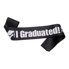 GENERICO - Banda unisex graduación negra con blanco