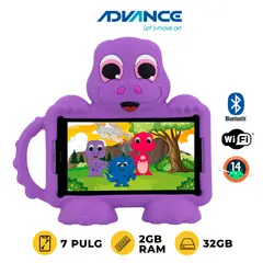 ADVANCE - Tablet KIDS TR8990 7" IPS Android 14 Go 4G Dual SIM 32GB/2GB RAM + Mochila