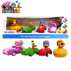 POCOYO - Juguete Set de Vehículos y sus Amigos 4pcs