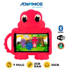 ADVANCE - Tablet KIDS TR8990 7" IPS Android 14 Go 4G Dual SIM 32GB/2GB RAM + Mochila