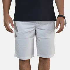 YONISTERS CLOTHING - Short Drill Semipitillo Stretch Blanco Humo