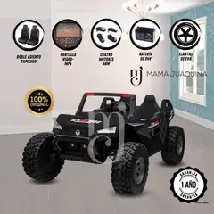 CONFORT - Carro a Batería 4x4 «UTV CRASH RALLY» Licenciado Negro