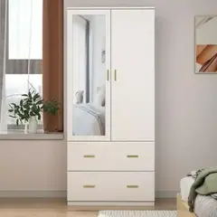 NACION MUEBLES - ROPERO MODERNO CON ESPEJO NM