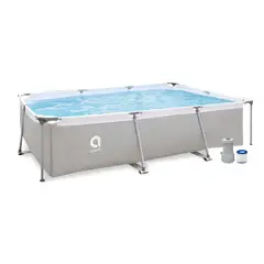 ATLETIS - Piscina con Filtro 3701 Litros 65x207x300 cm Gris