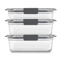 RUBBERMAID - Set de 3 herméticos de Vidrio Brilliance Verre 2118304