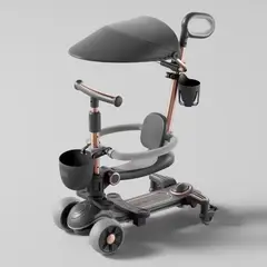 GENERICO - SCOOTER PARA NIÑAS MUSICAL 6 EN 1 NEGRO