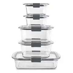 RUBBERMAID - Set de 5 herméticos de vidrio Brilliance 2125081
