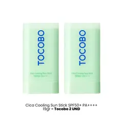 TOCOBO - CICA COOLING SUN STICK SPF50+ PA++++ 2 UNIDADES