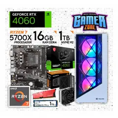 AMD - COMPUTADORA GAMER PC RYZEN 7 5700X RAM 16GB SSD 1TB GRAFICA RTX 4060 8GB