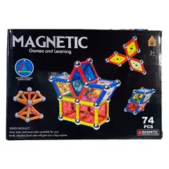 GENERICO - Juguetes Set de Bloques Magnéticos 74 Piezas