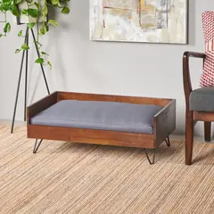 TU MESITA - Cama para Mascotas Peggy color Marrón patas de Metal