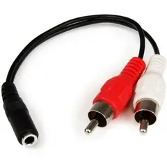 STARTECH - CABLE ADAPTADOR 15CM DE AUDIO 35MM A 2X RCA MACHO PN MUFMRCA