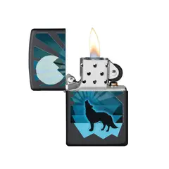 ZIPPO - Encendedor Wolf and Moon Design