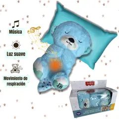 GENERICO - Peluche Nutria Original Que Respira Musical Con Luz-CELESTE