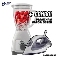 OSTER - LICUADORA 2 VELOCIDADES 800W BLANCA - BLSTKAGWRD + PLANCHA