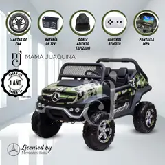 MERCEDES BENZ - Carro a Batería 4x4 «PRIME UNIMOG» Licenciado Green
