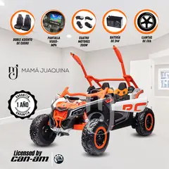 CONFORT - Carro a Batería 4x4 «CAN-AM VELOUIX» Licenciado Orange