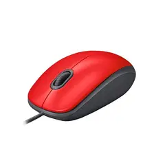 LOGITECH - Mouse con cable M110 Silencioso Rojo